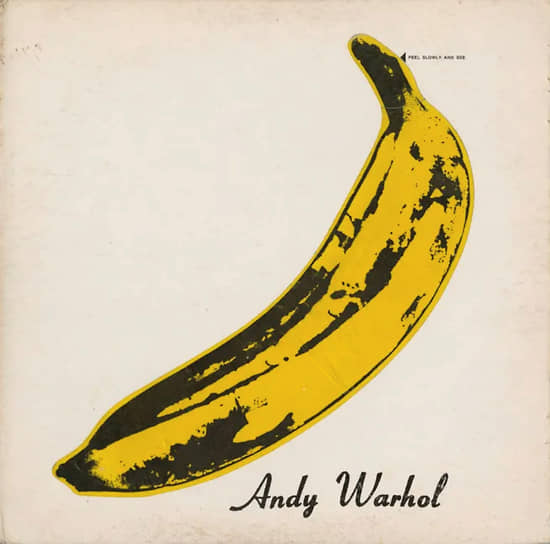 Художник придумал оформление для дебютной пластинки The Velvet Underground, вышедшей в 1967 году: изображение банана, кожуру которого можно отклеить. На обложке не было ни названия группы, ни названия альбома, но зато присутствовал автограф Уорхола и надпись: «Peel slowly and see» («Медленно очисть кожуру и смотри»). Вместе с бананом пластинка стала классикой музыкальной индустрии