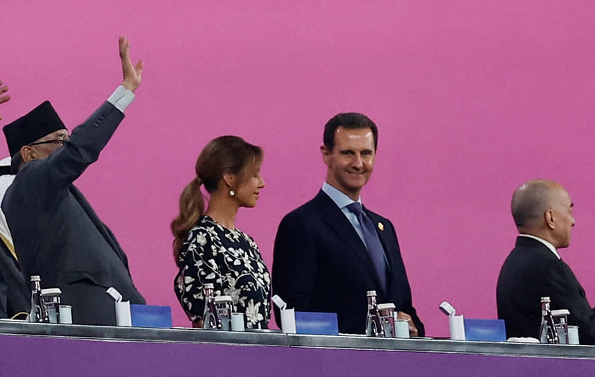Президент Сирии Башар Асад на церемонии открытия