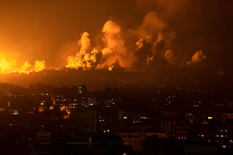 Авиаудар израильской армии по городу Газа