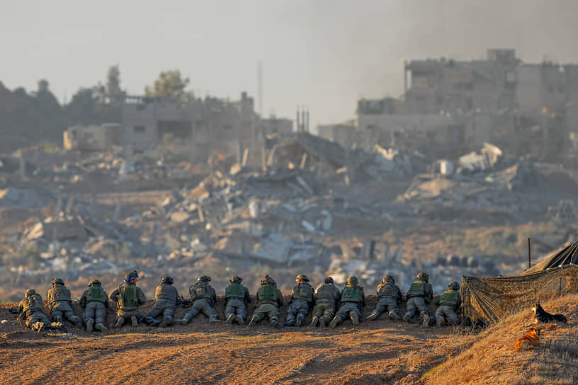 Израильские солдаты на границе сектора Газа 