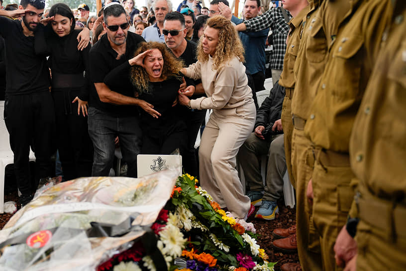 Похороны израильского военного в Шломи