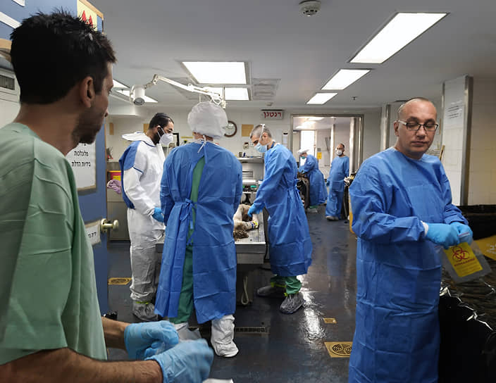 Работа Национального центра судебной медицины, где проводится экспертиза жертв нападения боевиков палестинского движения «Хамас»
