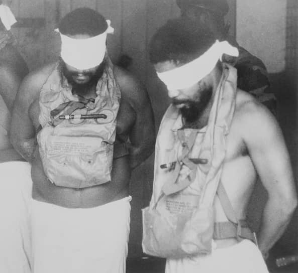 Участники свержения и убийства Мориса Бишопа, в том числе Бернард Корд (слева) и Хадсон Остин (справа), были приговорены к смертной казни, однако позже приговор был заменен на 30-летнее тюремное заключение
