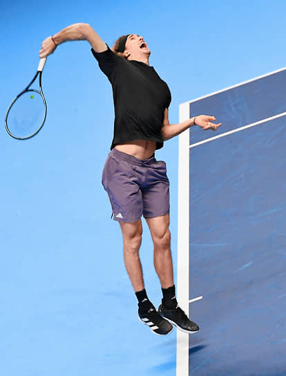 Турин, Италия. Немецкий теннисист Александр Зверев на итогом турнире среди мужчин Nitto ATP Finals 2023 