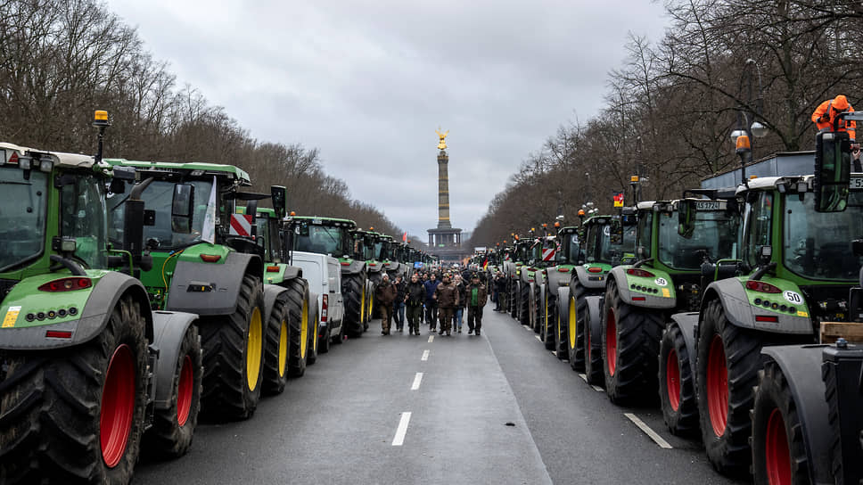 Как фермеры проводили масштабную акцию протеста в Берлине