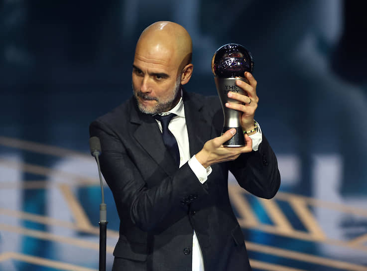 Наставник «Манчестер Сити» Пеп Гвардиола взял награду как лучший тренер года