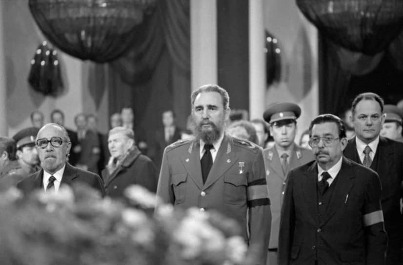 Лидер Кубы Фидель Кастро в Колонном зале Дома Союзов