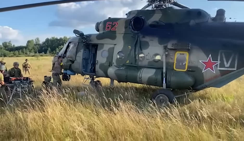 Угнанный вертолет Ми-8 на территории Украины
