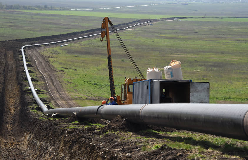 Строительство газопровода из Краснодарского края в Крым в 2016 году