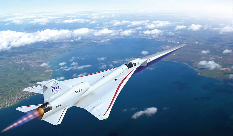 Сверхзвуковой самолет X-59 QueSST, разрабатываемый NASA и Lockheed Martin