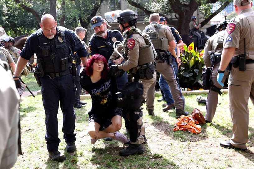 В Техасском университете в Остине были задержаны 34 протестующих 