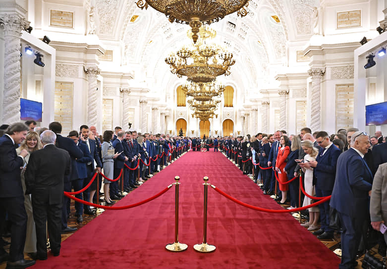 Церемония инаугурации президента России Владимира Путина в Большом Кремлевском дворце