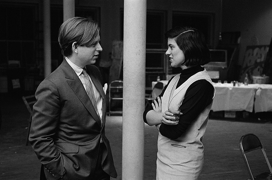С Томом Вулфом на вечеринке в лофте Роберта Раушенберга, Нью-Йорк, 1966 год