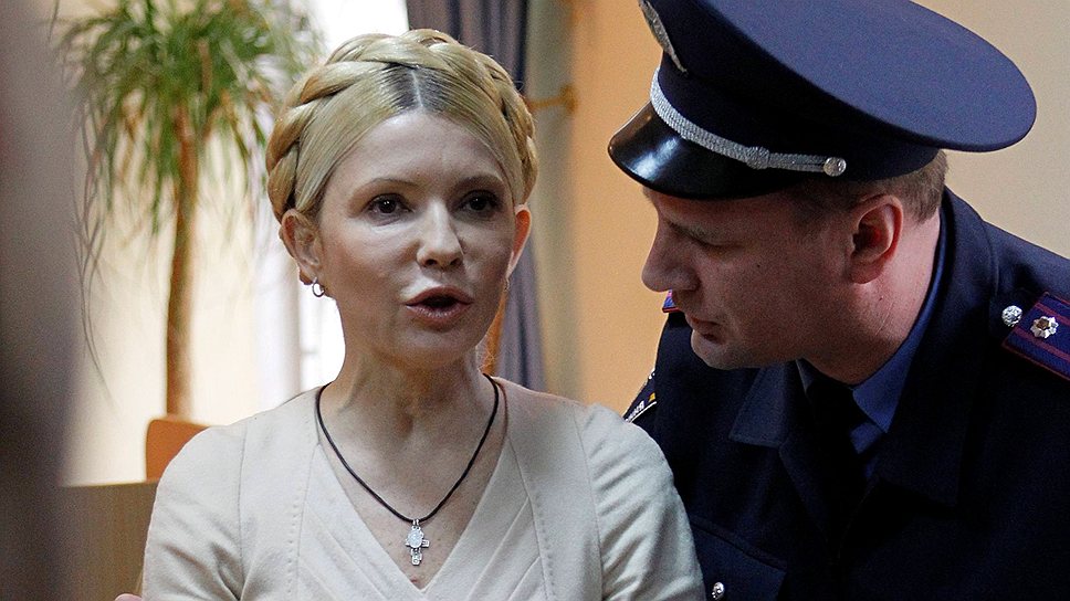 Юлия Тимошенко во время оглашения приговора по ее делу в зале Печерского районного суда города Киева (фото из архива)