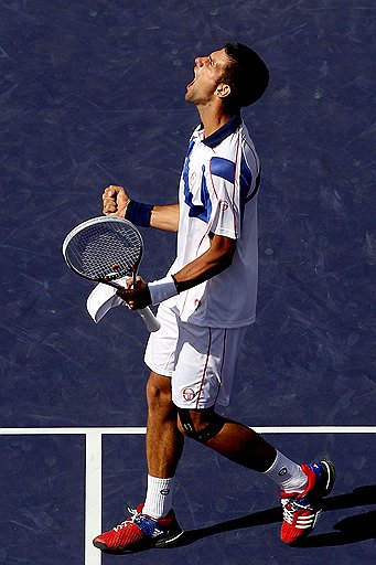 В полуфинале турнира в Индиан-Уэллсе Новак Джокович (на фото) третий раз в нынешнем сезоне взял верх над Роджером Федерером