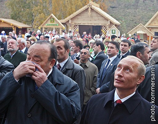 Муртаза Рахимов (слева) и Владимир Путин