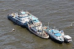 Поисково-спасательная операция на месте затопления теплохода "Булгария" у поселка Куйбышевский Затон