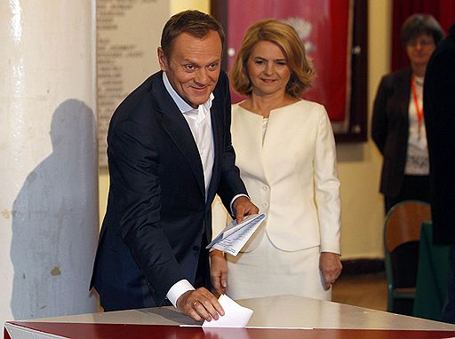 Премьер-министр Польши Дональд Туск с супругой Мальгорзатой