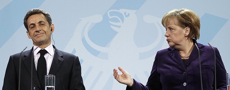 Президент Франции Никола Саркози и канцлер Германии Ангела Меркель