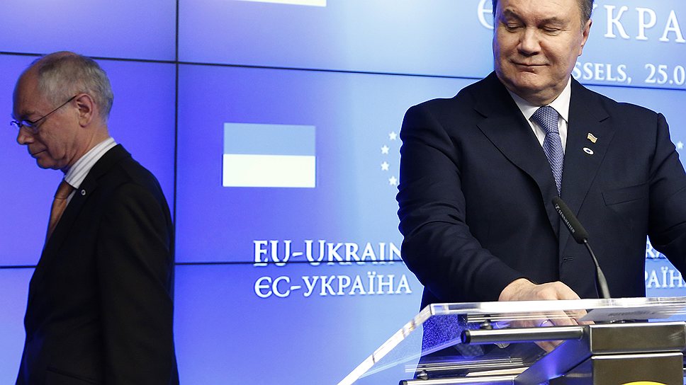 Президент Украины Виктор Янукович и председатель Европейского совета Герман ван Ромпей по-разному смотрят на судьбы украинской демократии