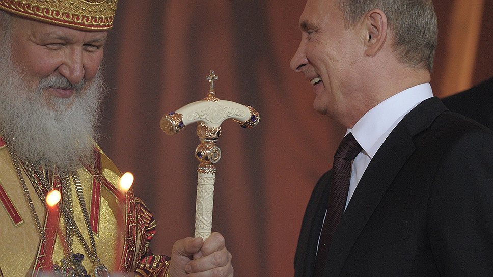 Патриарх Кирилл подарил президенту Путину не только радость общения в светлый праздник Пасхи, но и набор пасхальных яиц 
