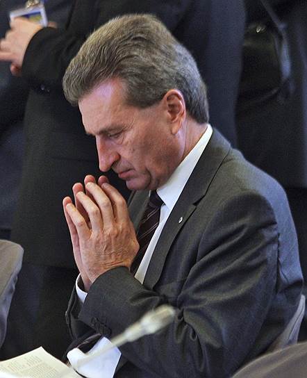 Еврокомиссар Гюнтер Эттингер не смог убедить европейских потребителей газа в надежности Украины