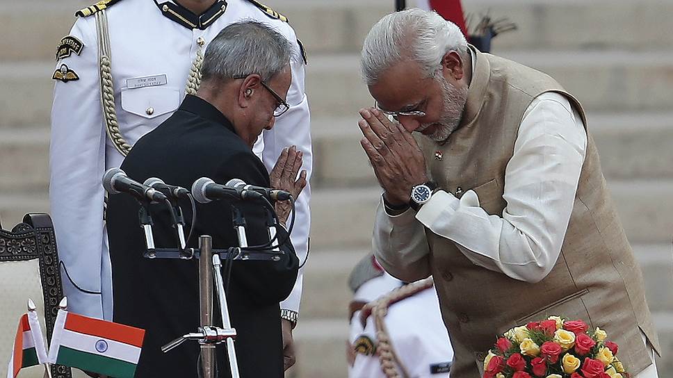 Президент Индии Пранаб Мукхерджи и премьер-министр Индии Нарендра Моди