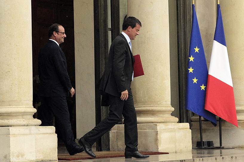 Президент Франции Франсуа Олланд и премьер Франции Манюэль Вальс