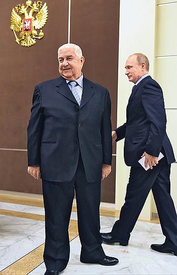 Президент России Владимир Путин и министр иностранных дел Сирии Валид Муаллем встречались в обстановке такой уединенности, что даже, казалось, не замечали друг друга
