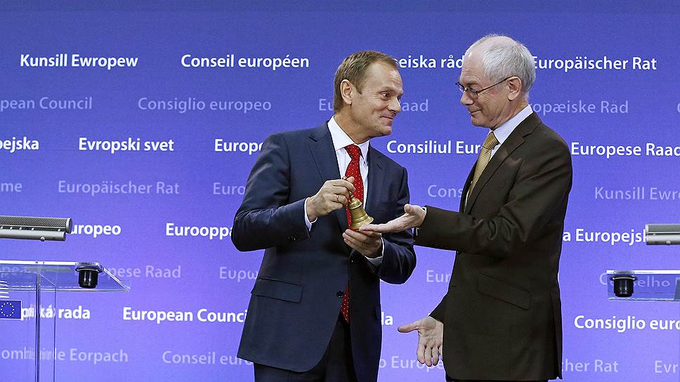 Бывший премьер Польши Дональд Туск и бывший премьер Бельгии Херман ван Ромпей