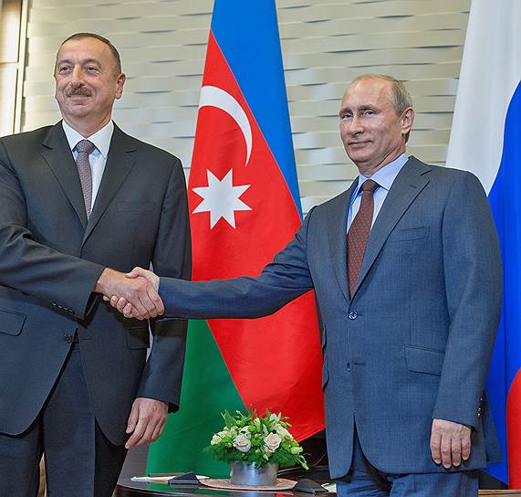 Президент Азербайджана Ильхам Алиев и президент России Владимир Путин 