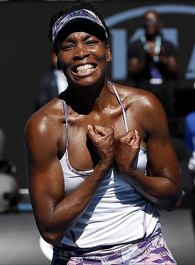 Радость 36-летней Винус Уильямс понятна: в субботу она впервые после Wimbledon 2009 года сыграет в финале турнира Большого шлема