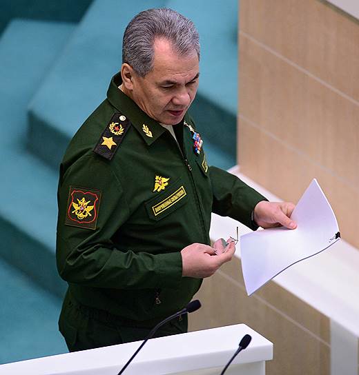 Министр обороны Сергей Шойгу сообщил сенаторам, что уверен в возможности разрешения сирийского кризиса