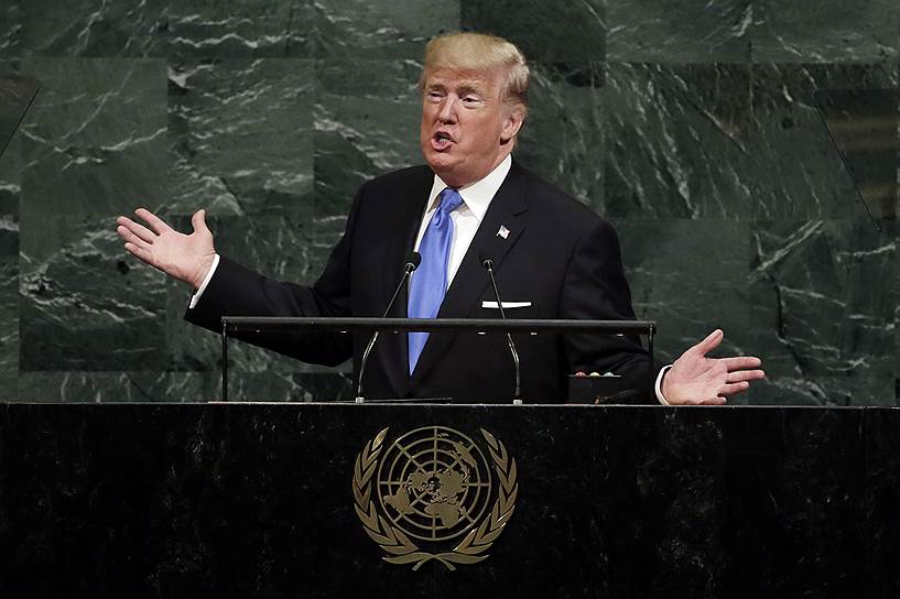 В своей речи на Генассамблее ООН Дональд Трамп упомянул Россию лишь один раз — причем в положительном контексте