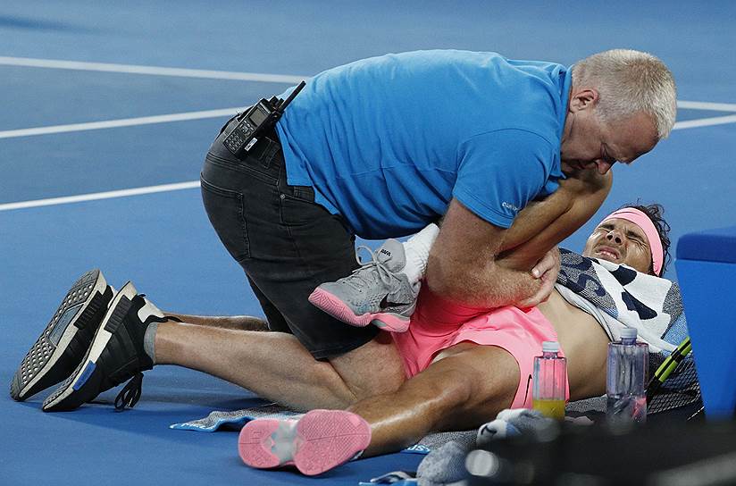 Травма ноги в четвертьфинале против Марина Чилича вынудила Рафаэля Надаля, как и в четвертьфинале 2010 года против Энди Маррея, сняться