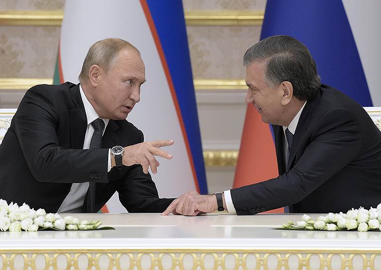 Владимир Путин и Шавкат Мирзиёев радовались дню, проведенному вместе