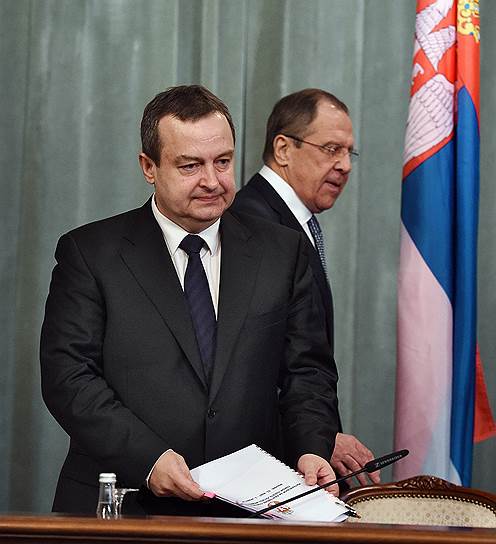 Министр иностранных дел Сербии Ивиц Дачич и министр иностранных дел России Сергей Лавров 