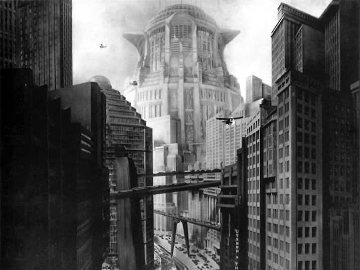 Город стал одним из героев «Метрополиса» (1927) Фрица Ланга и выставки о кино Веймарской республики