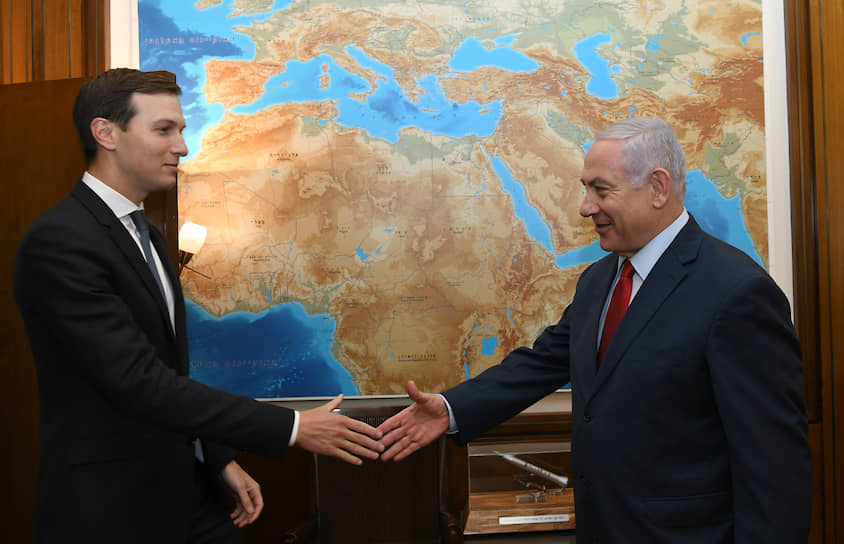 Премьер-министр Израиля Биньямин Нетаньяху (справа) и Советник президента США Дональда Трампа Джаред Кушнер