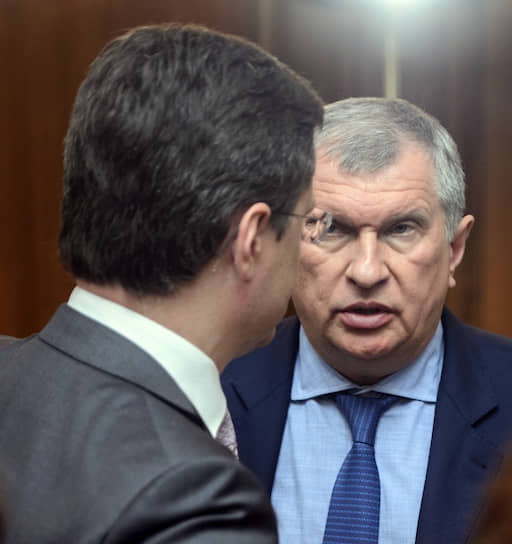 Министр энергетики Александр Новак и глава «Роснефти» Игорь Сечин