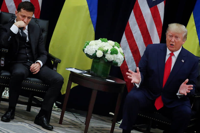 Президенты Украины и США Владимир Зеленский (слева) и Дональд Трамп