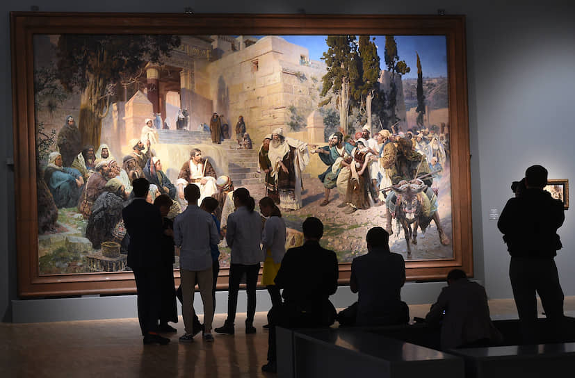 Огромное полотно «Христос и грешница» впервые за 130 лет покинуло стены Русского музея