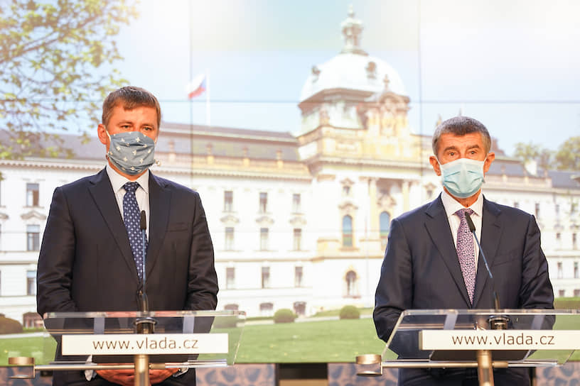 Премьер-министр Андрей Бабиш и министр иностранных дел Томаш Петричек