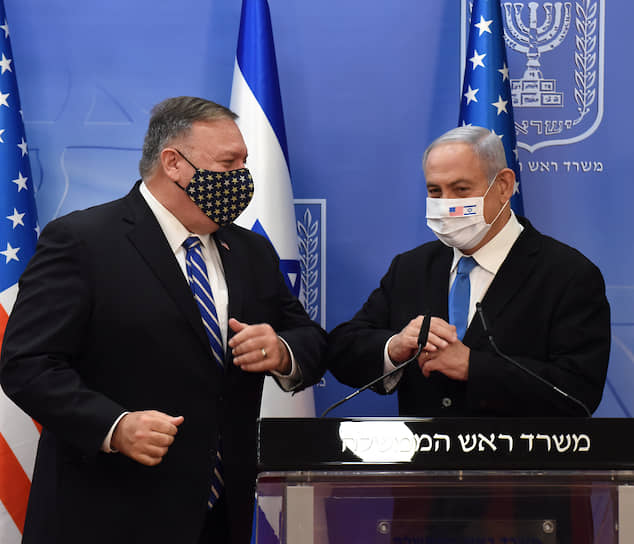 Госсекретарь США Майк Помпео и премьер-министр Израиля Биньямин Нетаньяху