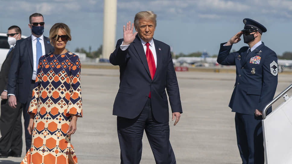 Дональд Трамп и его супруга Мелания на инаугурации Джо Байдена не присутствовали, решив заранее улететь во Флориду