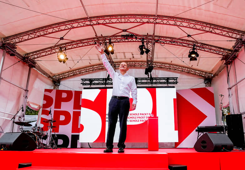 Кандидат в канцлеры от Социал-демократической партии Германии Олаф Шольц