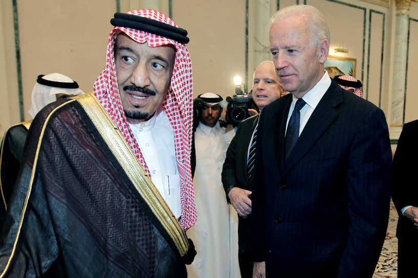 Король Саудовской Аравии Сальман бен Абдель Азиз Аль Сауд и президент США Джо Байден