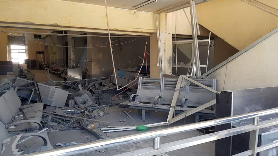 Аэропорт Дамаска после израильского воздушного удара