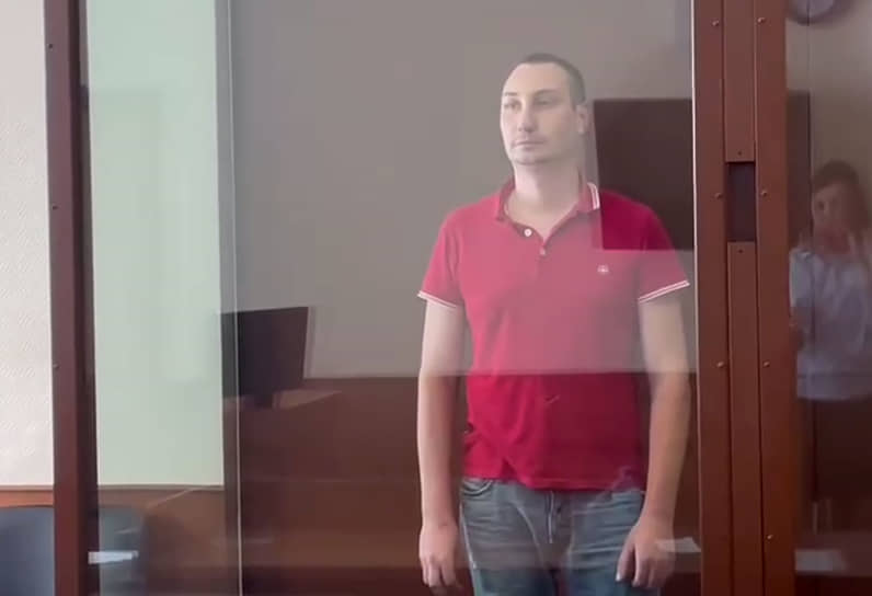 Бывший активист движения «СтопХам» Алексей Горбачевский в Бабушкинском суде (июнь 2022 года)