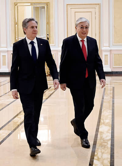 Встретившись с госсекретарем Энтони Блинкеном, президент Казахстана Касым-Жомарт Токаев выразил США признательность «за постоянную и твердую поддержку независимости, территориальной целостности и суверенитета» его страны
